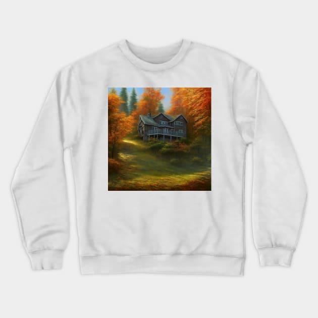 Cabin Crewneck Sweatshirt by Fantasyscape